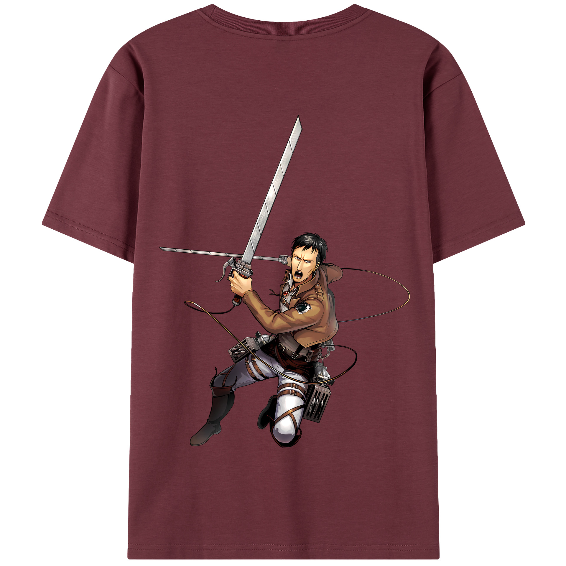 （画像用） 進撃の巨人 Attack on Titan 綿100％半袖Tシャツ（背面プリント）